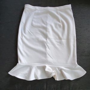 Ruffled pencil skirt